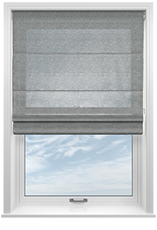 Pescara Voile, Slate - Motorised Roman Blind